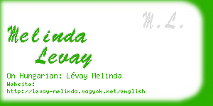melinda levay business card