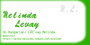 melinda levay business card